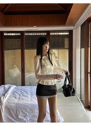 apricot puff shirt