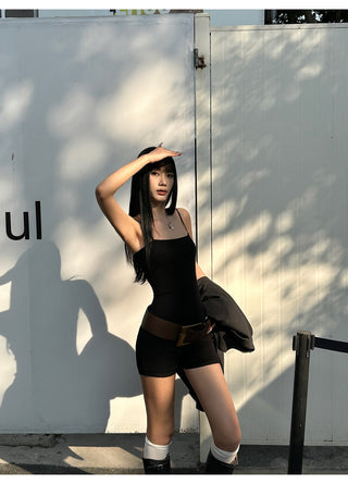 black jumpsuit
