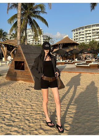 black jumpsuit