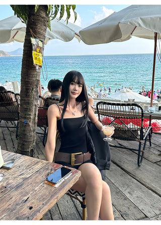 black jumpsuit