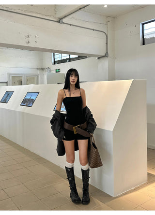 black jumpsuit