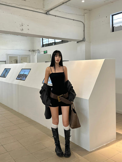 black jumpsuit