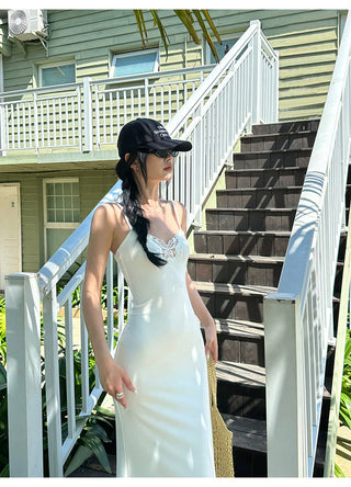 white butterfly dress