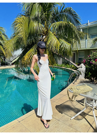 white butterfly dress