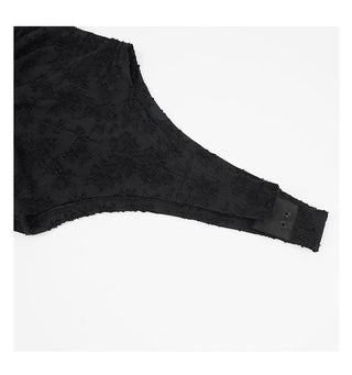 black V-neck jumpsuit