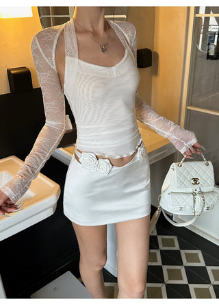 lace overall set