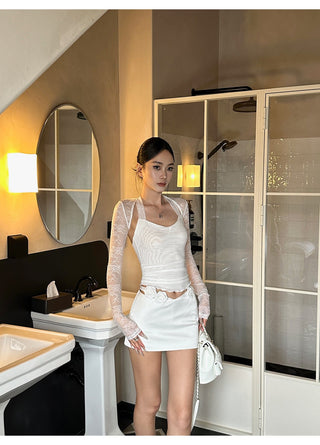 lace overall set