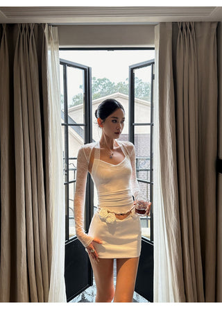 white bud skirt