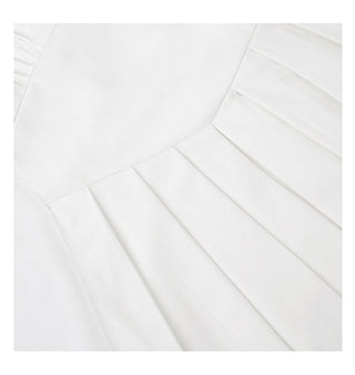white A-line dress