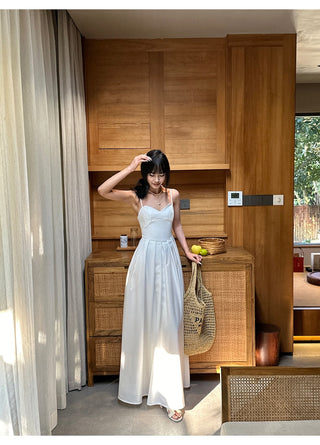 white A-line dress