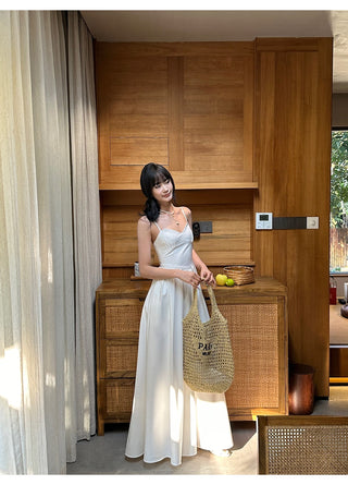 white A-line dress