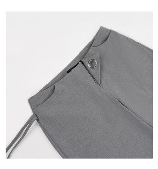gray lace pants