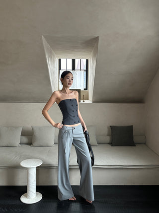 gray lace pants