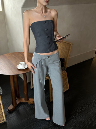 gray lace pants