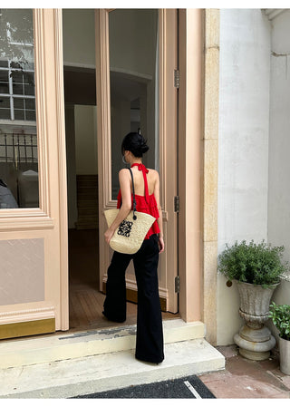 black bootcut pants 01