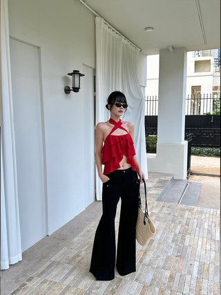 black bootcut pants 01