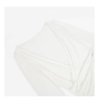 white cross-neck set