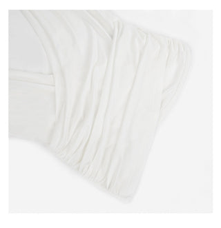 white cross-neck set