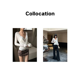 white cross-neck set