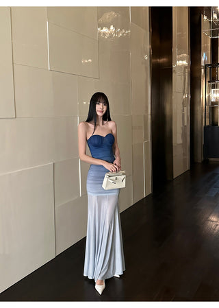 gradient mesh dress