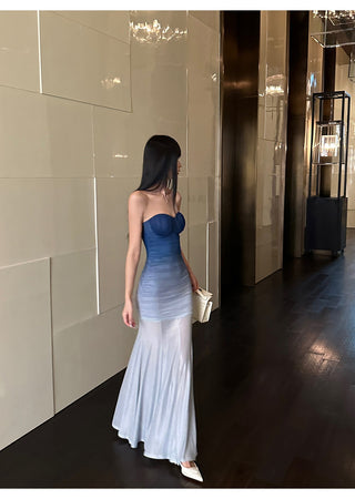 gradient mesh dress