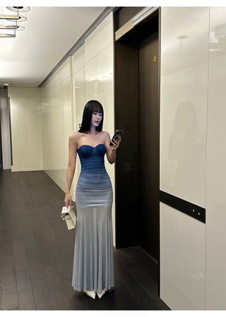 gradient mesh dress