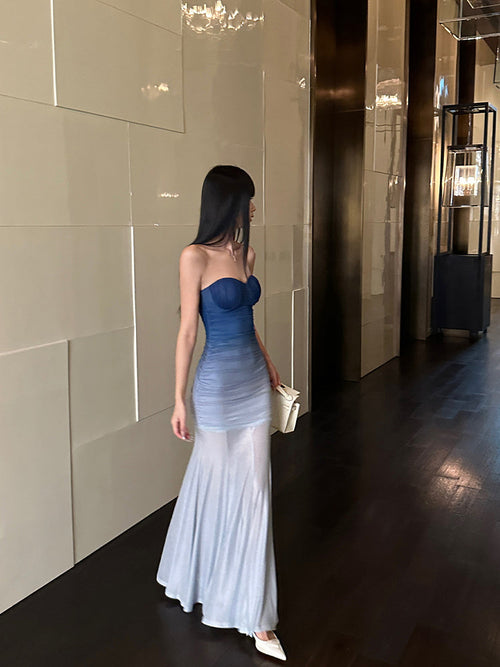 gradient mesh dress