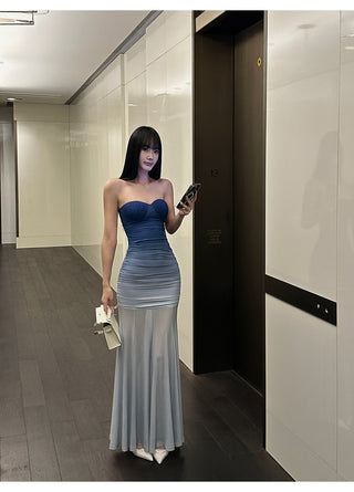 gradient mesh dress