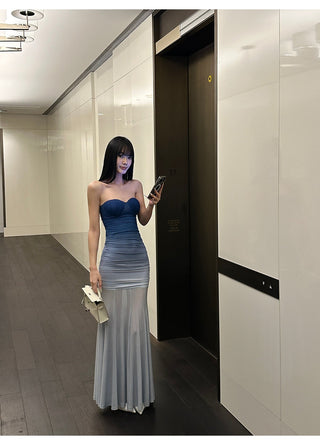 gradient mesh dress