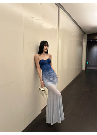 gradient mesh dress