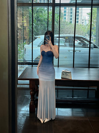 gradient mesh dress