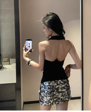 backless twist Top