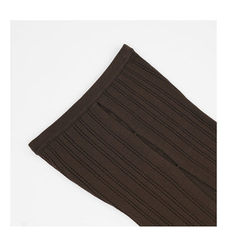 brown knit set