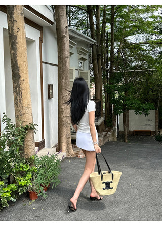 white lyocell top