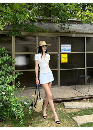 white lyocell top