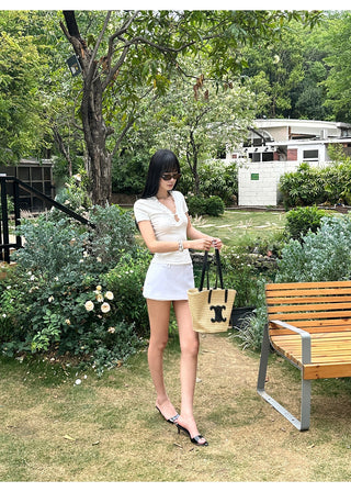 white lyocell top