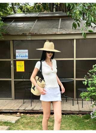 white lyocell top