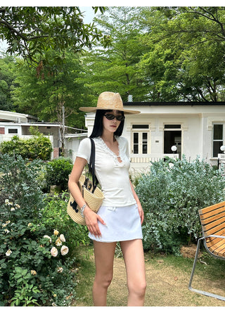 white lyocell top