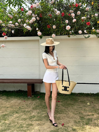 white lyocell top