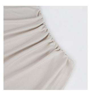 apricot pleated Top