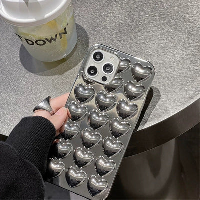 Silver Heart iPhone Case