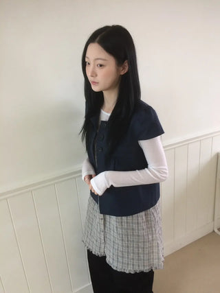 Cap Sleeve Short Sleeve Cutout Shirred Button Collar Jacket