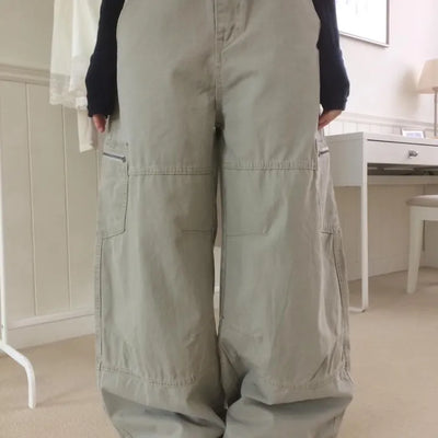 Pig Cut Pocket Tuck Balloon Wide Pants