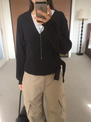 Randy Beige Pocket Cargo Wide Pants