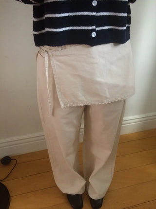 Lace Wrap Skirt Wide Pants