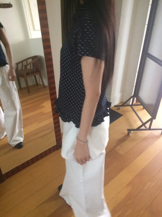 Lace Wrap Skirt Wide Pants