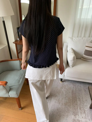 Lace Wrap Skirt Wide Pants