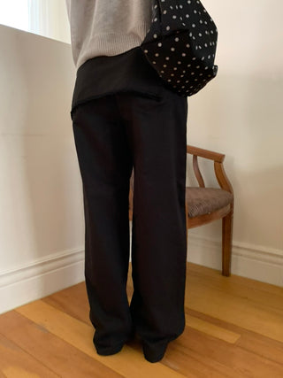 Lace Wrap Skirt Wide Pants