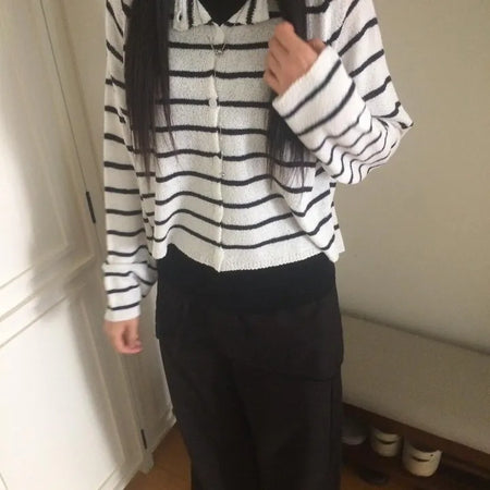 Summer Boucle Round Sal-Ata Long Sleeve Cardigan