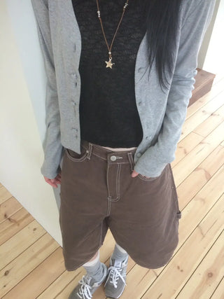 Carpenter Cotton Bermuda Cargo Shorts
